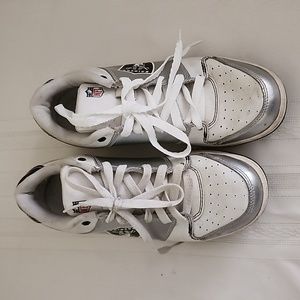 Boy's Reebok NFL Raiders White Tennis Shoe